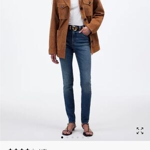 Madewell 10 inch high rise skinny with button detail